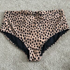 Pink Lily Cheetah Print Bikini Bottom